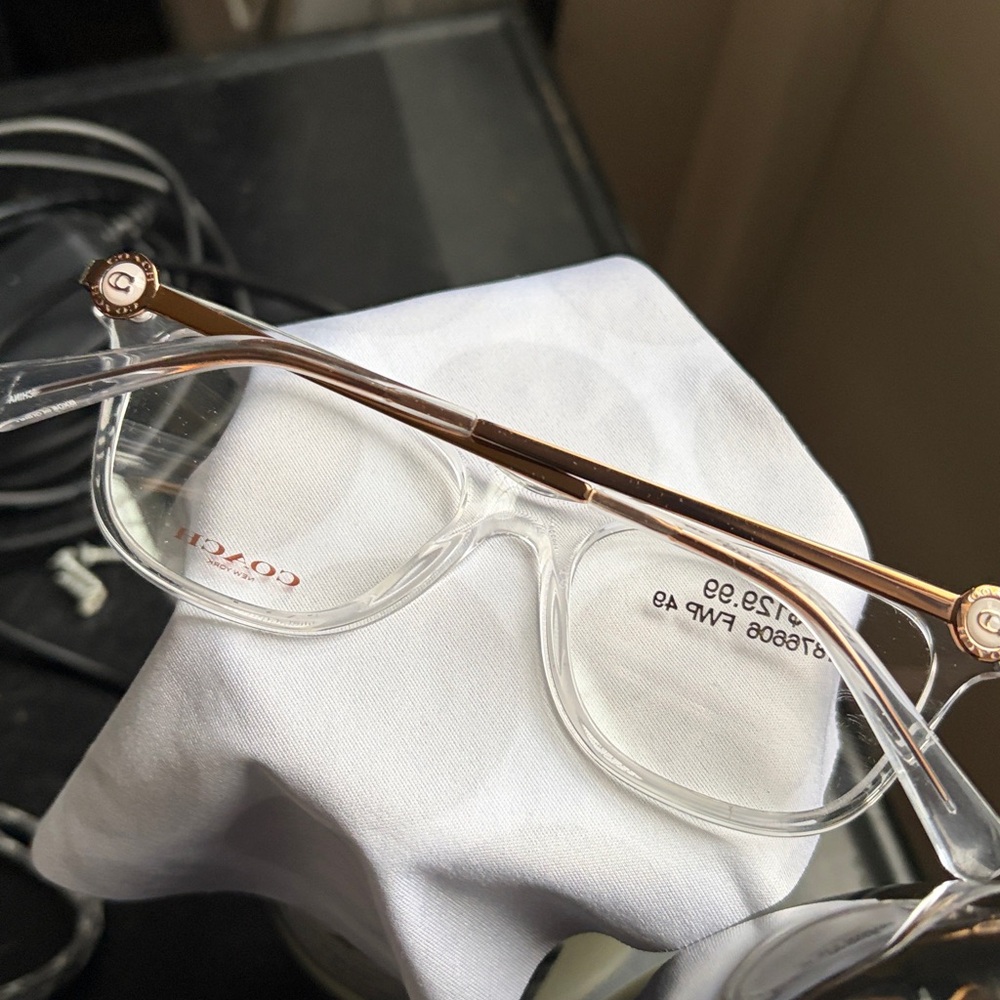 Coach Transparent Frame Eyeglasses - Picture 7 of 7
